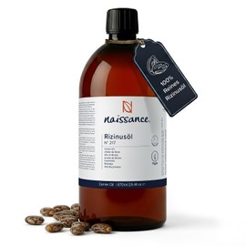 Naissance Castor Oil (No. 217) - 870ml - Cold Pressed, Natural, Hexane-Free, GMO-free Oil - Nourishes and moisturizes hair, eyelashes and eyebrows