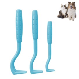 GeekerChip 3 Sizes Tick Hooks, Tick Tweezers Tick Hook Tick Remover, Tick Removal in Seconds, for Dogs, Cats and Horses, and Humans (Blue)