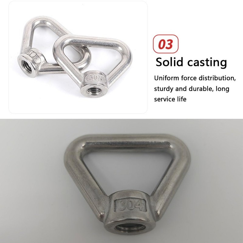 2 pcs of M12 304 Stainless Steel Heavy Duty Lifting