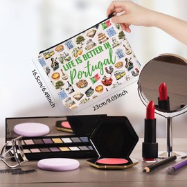 Portugal Souvenir Makeup Bag Portugal Themed Gift Portugal Trip Gift Portugal Culture Gift (in Portugal Bag EU)