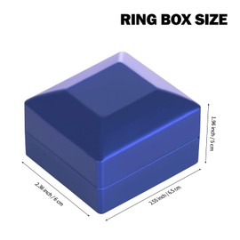 LED Stud Earring Jewelry Gift Box for Proposal, Wedding, Engagement，Birthday Luxury Jewelry Gift Box with LED Light, Jewellry Display Box (Blue)