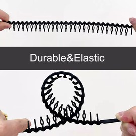 LimCryspp 3 Pieces Thick and Thin Hair Toothed Plastic Headband, Girl's Comb Shaped Anti-Slip Wavy Headband for Women