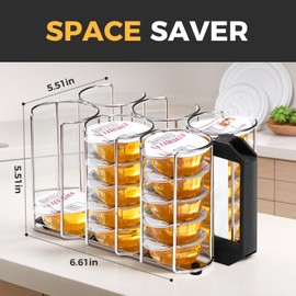 Dfynest Cocktail Capsules Holder for Refrigerator,Storage for Bartesian Cocktail Capsule in Refrigerator , Hold Up to 30 Capsule Pods, 304 Stainless Steel