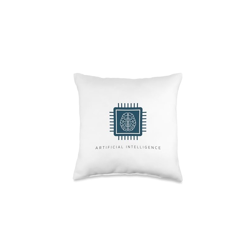 AI Artificial Intelligence Brain Computer Chip Technology Throw Pillow