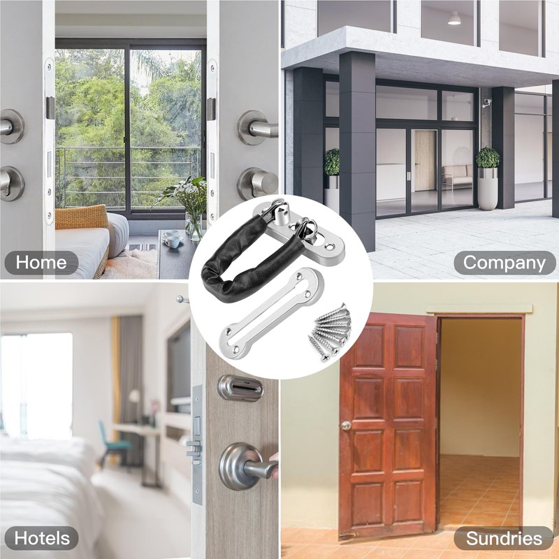 Cisixin Stainless Steel 304 Door Chain, Door Security Chain Lock