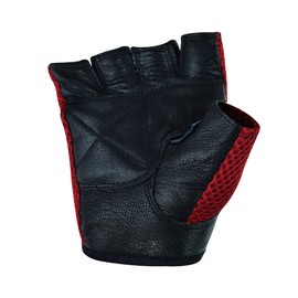 Send Sports Mesh Net Breathable Training Gym Gloves, Mesh Net Breathable Training Workout Cycle Weight Lifting Padded Gym Gloves (Red, X-Large)