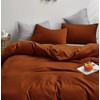 KAREVER Rust Pillowcases Envelope Closure Burnt Orange King Pillow Covers