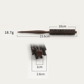 Short Hair Small Round Comb,round hair brush women blow dry,Round Hair Combs for Detangling,Adding Volume and Shine,Portable Travel Size，Styling Brush with Wooden Handle