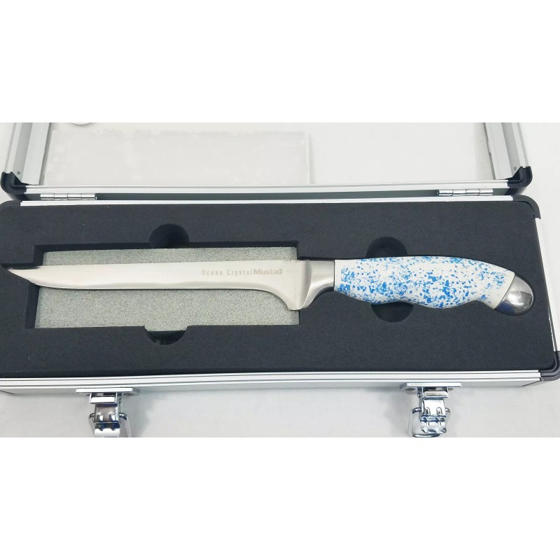 MUSTAD OCEAN CRYSTAL 6" TITANIUM COATED FILLET KNIFE, MT-32 (CRAPPIE