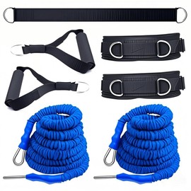 OYINDIZ Resistance Speed Training Set, 8pcs Exercise Explosive Force Bounce Physical Equipment Double Rope Improve Agility Power Strength for Jumping Basketball Tennis Football Volleyball