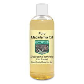 Devprayag Pure Macadamia Oil (Macadamia ternifolia) Natural Therapeutic Grade Cold Pressed 200ml (6.76 oz)