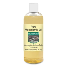 Devprayag Pure Macadamia Oil (Macadamia ternifolia) Natural Therapeutic Grade Cold Pressed 200ml (6.76 oz)