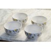 Royal Norfolk Cutlery Ceramic Bee Pattern Breakfast Bowls 6 In