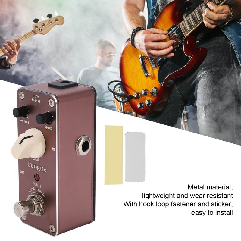 Chorus Effect Metal Guitar Monoblock Effector Pedal with LED Indicator