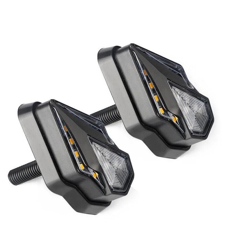 2 Pieces Sequential Motorcycle Flush Mount LED Turn Signals Blinker