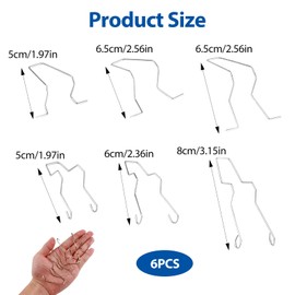 Lampenfederklemme, Federklammer aus Stahl, 6 Stück, Federklammer für Abblendscheinwerfer H1/H3/H4/H7