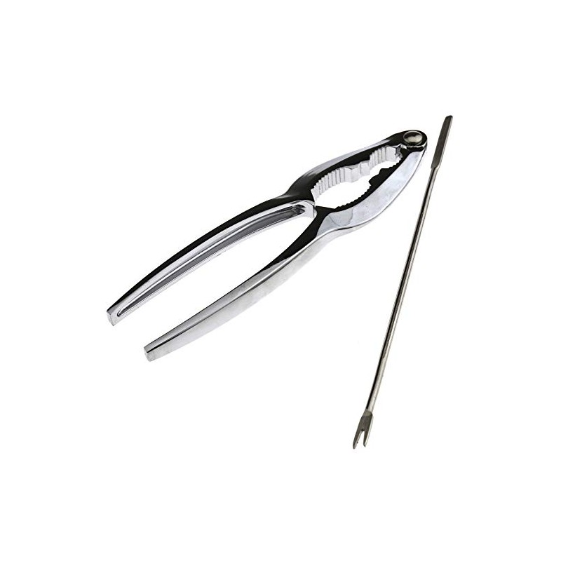 ENET 8Pcs Stainless Steel Dining Seafood Crab Nutcracker Forks Pliers