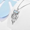 TUGHRA Owl Necklace for Men, Owl Pendant Necklaces S925 Sterling