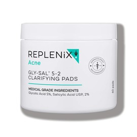 Replenix Acne Solutions Gly-Sal 5-2 Exfoliating Acne Pads with Glycolic Acid and Salicylic Acid, 60 count