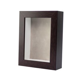 CountryArtHouse 5x7 Brown Shadow Box Frame with A 1 3/4" Usable Depth Includes Smoke Suede Acid-Free Backing, UV Resistant Acrylic, & Hanging Hardware