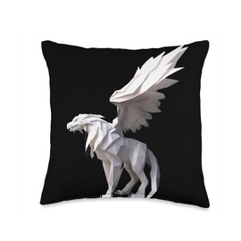 Origami Master Folding Paper Craft Origami Griffin Japanese Art Paper Folding Artist Throw Pillow, 16x16, Multicolor