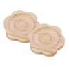 2Pcs Wooden Flower Shape Jewelry Display Tray Bracelet Display Stand