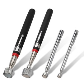 Telescoping Magnetic Pick up Tool 4 Pack(1.5LB, 3LB, 10LB, 15LB) Non-Slip Magnet Stick for Hard-to-Reach Extendable up to 25-30in,Sink Drains Mechanic Automotive Gifts for Men Women Husband Birthday