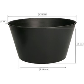 KOTARBAU® Set of 4 Rubber Mixing Cups 2 L Mixing Bowl for Plaster Fillers Construction Materials Robust Flexible Soft PVC