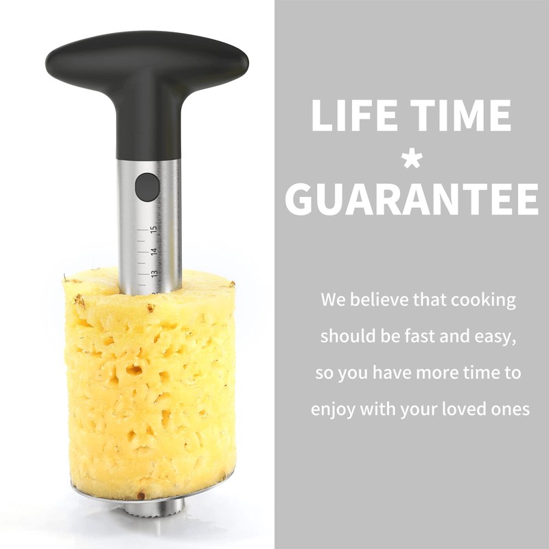 OOKUU Pineapple Corer Cutter, Stainless Steel Fruit Pineapple Peeler Slicer