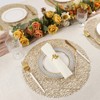 Evevda Gold Round Placemats for Dinner Table Set of 6