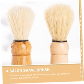 MERRYHAPY Men's Shaving Brush Set Wood Handle Boar Bristle Beard Brush Shaver Accessory