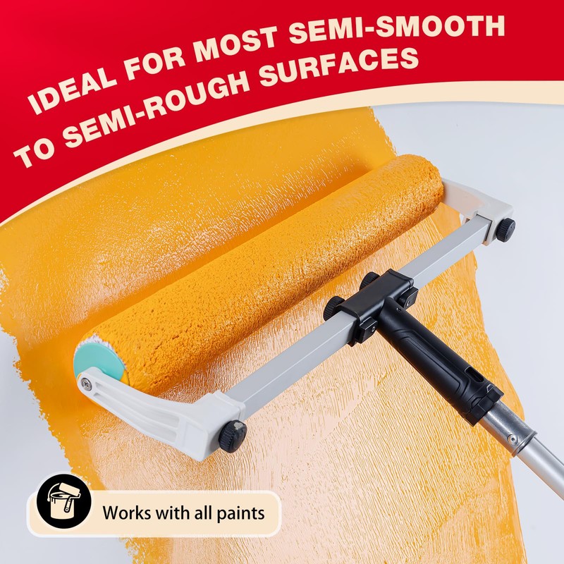 Mister Rui 18 Inch Paint Roller Kit with 4FT Extension