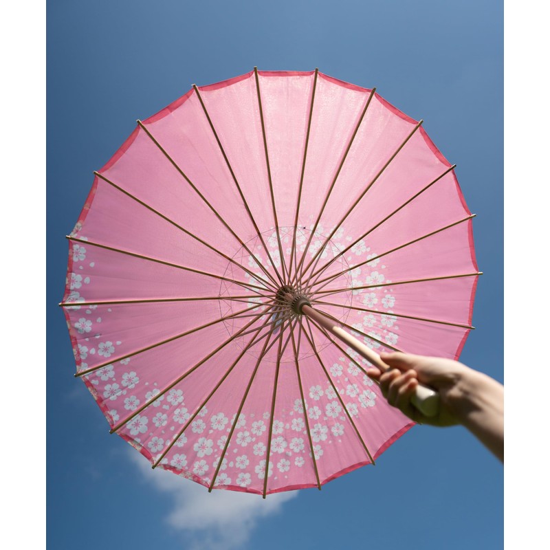 Cherry Blossom Parasol | 32" Japanese Umbrella for Weddings &
