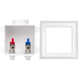 EFIELD Pre-Assembled Faucet Outlet Box, 1/2-Inch CPVC PPE Intet with Installed 1/4-Turn Ball Valve for Hot & Cold Water Supply, Chrome Plate