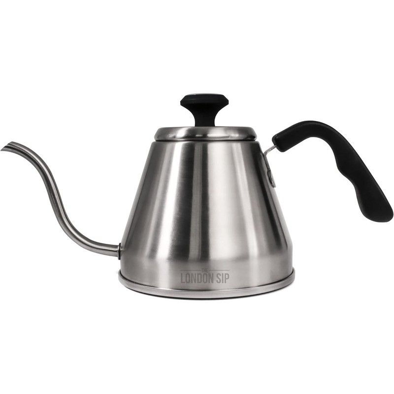 London Sip RiteTemp Gooseneck Kettle with Thermometer, Thin Spout Ideal