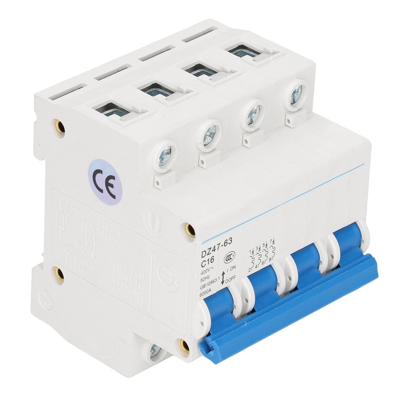4P Miniature Circuit Breaker DIN Rail Mount Low Voltage Air