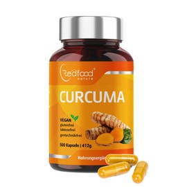 Turmeric Extract – XXL Tin with 500 Capsules – Greatly Increased Bioavailability thanks to Piperine