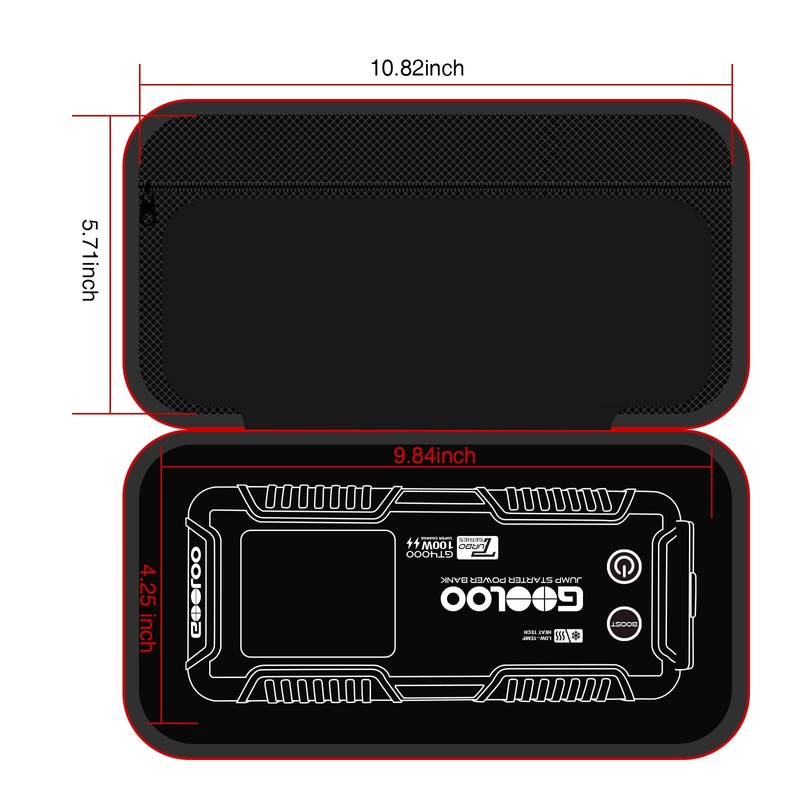 GOOLOO Eva Protection Case for GT4000 GT4000S GT6000 12V Jump