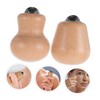 SAFIGLE 2pcs Manual Wooden Face Massager Tool: Rolling Ball Design