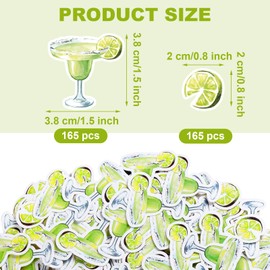 Humyoun Humyoun 330 Pcs Margarita Glasses Confetti Margarita Party Decorations Margs and Matrimony Bachelorette Decor Margarita Table Confetti Decor for Mexican Day Bridal Shower Tropical Party