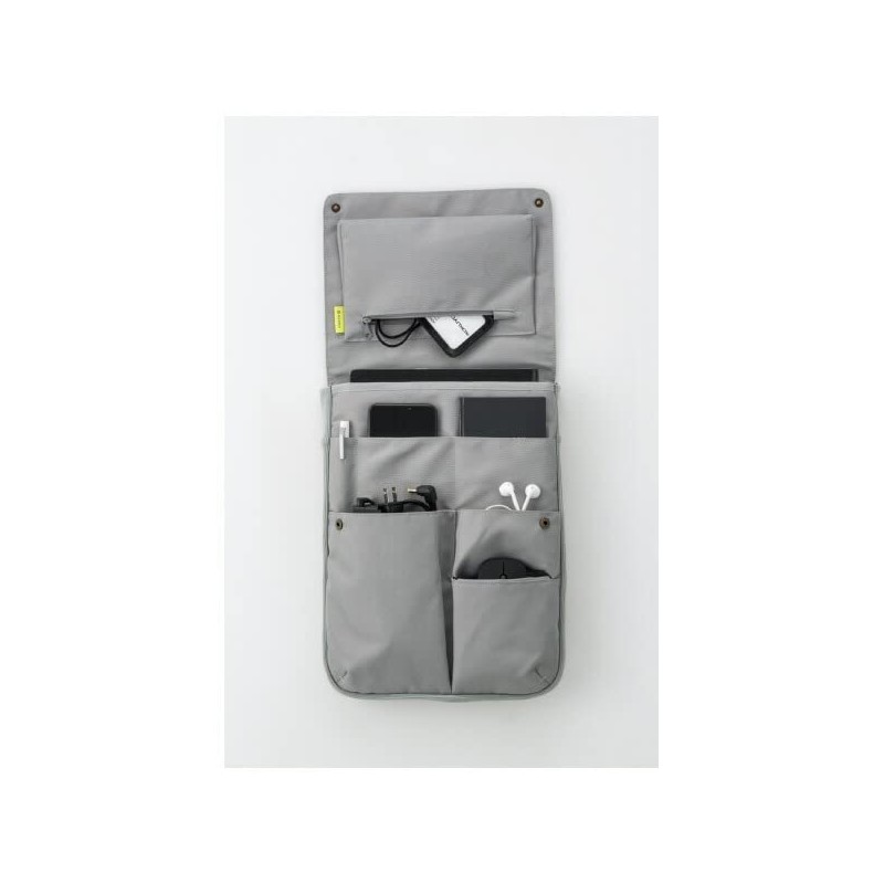 Kokuyo BIZRACK Bag-In Bag, Holds 13.3-inch Laptops, Vertical, Gray, Kaha-BRB135M