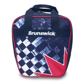 Brunswick Spark Single Tote Bowling Bag (Checkered Flag)