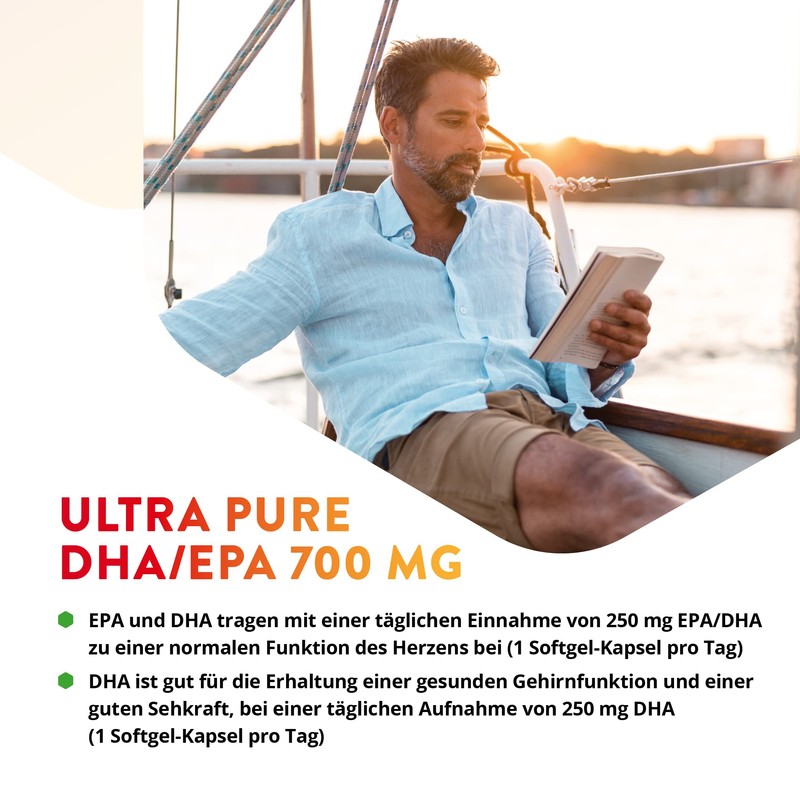Vitals Ultra Pure EPA/DHA - 700 mg, 60 Softgel Capsules.