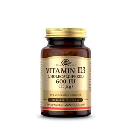 SOLGAR Vitamin D3 600 IU | 15 μg Cholecalciferol | For the Immune System, Bones & Muscles | 120 Vegetarian Capsules