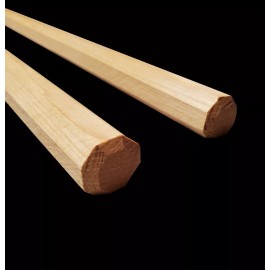 White Wolf Octagon Bo Staff. Solid  Appalachian Hickory 1 in. x 60 in. - 52 in.
