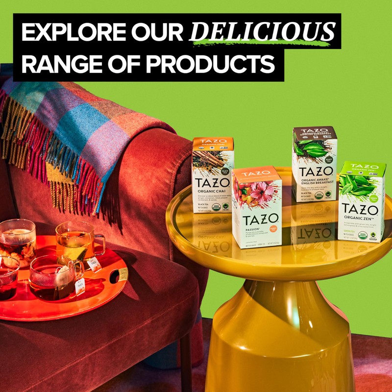 TAZO Tea Bags, Regenerative Organic: Refresh Mint Herbal Tea, &