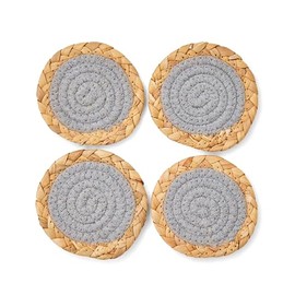 Cooksmart Pack of 4 Drink Coasters | British Designed Eco Cork Drinks Coasters For Modern Homes | Coasters For Drinks For All Types of Cups & Mugs - Coastal Birds