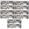 Ipetboom 10 Pcs Eyebrow Ruler Ink Stamp Eyebrow Shaping Ruler