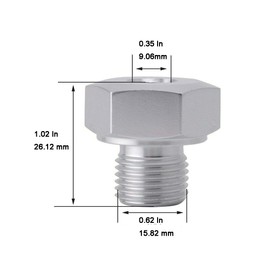 Oil Pressure Sensor Adapter M16 1.5 to 1/8 NPT for All GM LS Engines LS1 LSX LS3 4.2L 4.3L 4.8L 5.3L 6.0L 6.2L