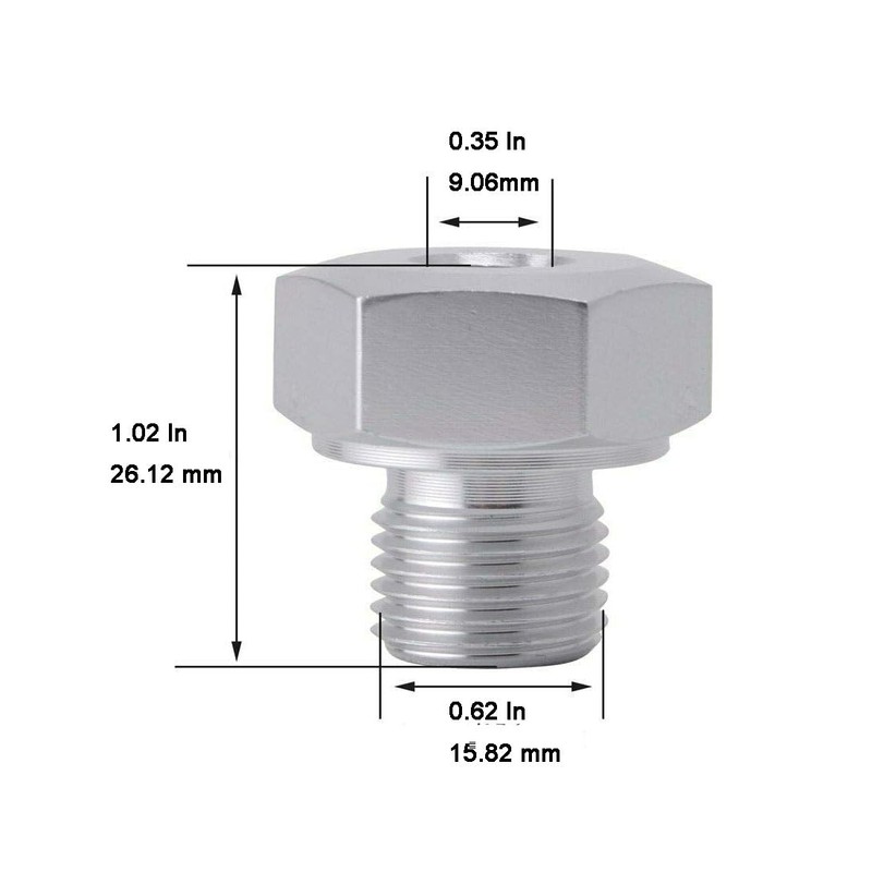 Oil Pressure Sensor Adapter M16 1.5 to 1/8 NPT for